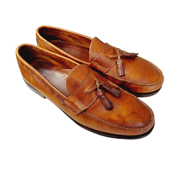 G H Bass Weejuns Men's Tasseled Loafers Brown Leather Shoe Sz 13 D Made in USA - Picture 9 of 16